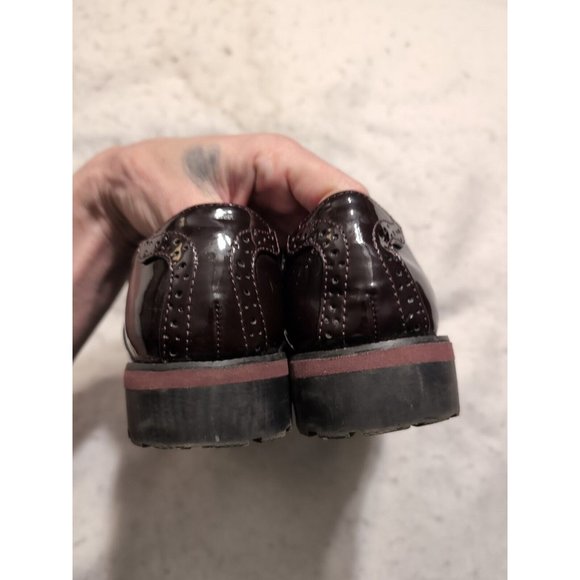 Nine West Patent Leather OliverWM Women’s  Oxfords Size 8 Plum - Picture 6 of 10